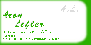 aron lefler business card